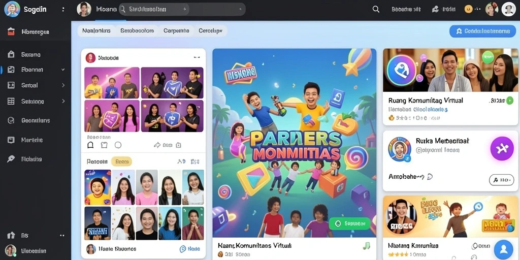 Komunitas aktif yang saling mendukung.